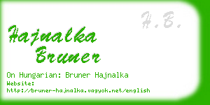 hajnalka bruner business card